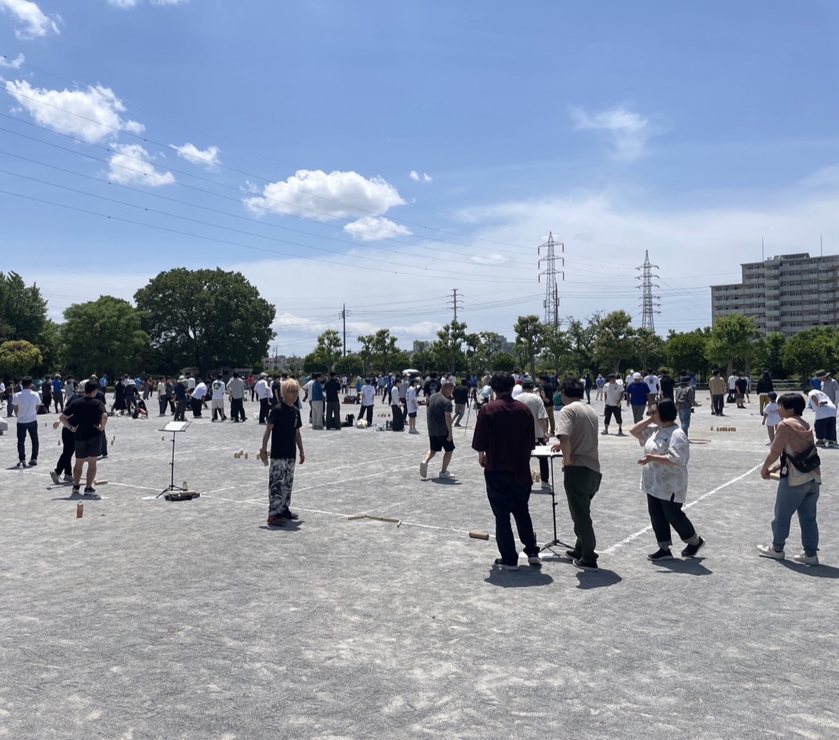 葛飾モルック大会・大会中の会場の様子